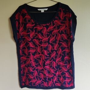 DIANE VON FURSTENBERG 100% Silk Top - Size 10